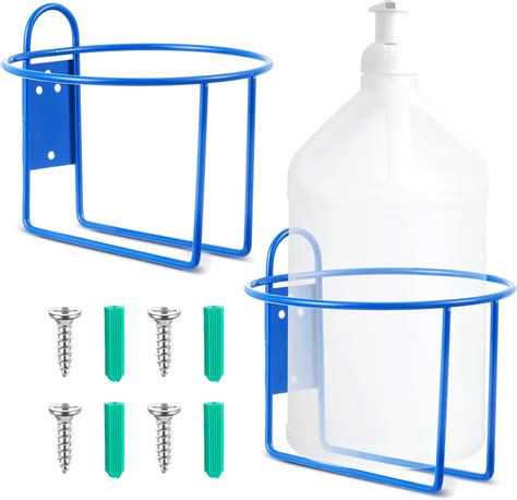 Amazon.com: Hicarer 2 Pcs One Gallon Jug Storage Rack Wall Mounted Heavy Duty Steel Wall Rack ...