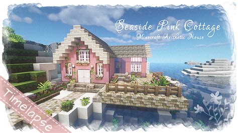 Minecraft House: Seaside Pink Cottage | Cottagecore and Chill | CIT Resource Packs | Minecraft ...