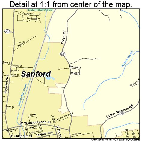 Sanford North Carolina Street Map 3759280