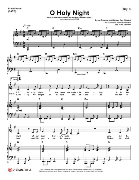 O Holy Night Sheet Music PDF (Hillsong Worship) - PraiseCharts