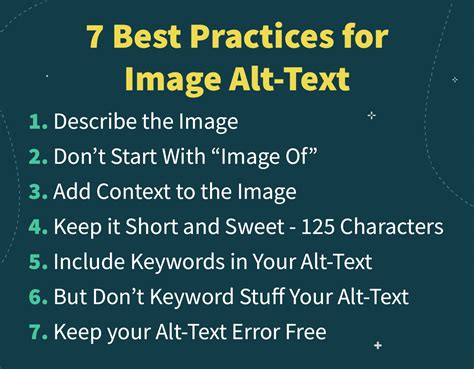 Best practices for image alt text optimization