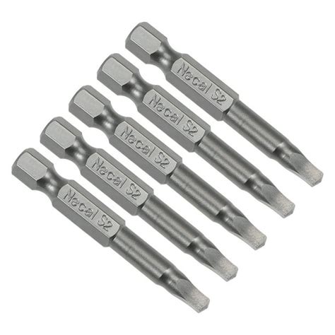 Uxcell 1/4" Hex Shank 2" Length SQ3 Magnetic Square Screwdriver Bit S2 ...