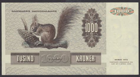 Banknotes of Denmark 1000 Danish Kroner banknote of 1972 Thomasine Heiberg|World Banknotes ...