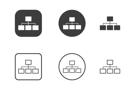 Organization chart icon design 6 variations. Isolated on white background. 25765458 Vector Art ...