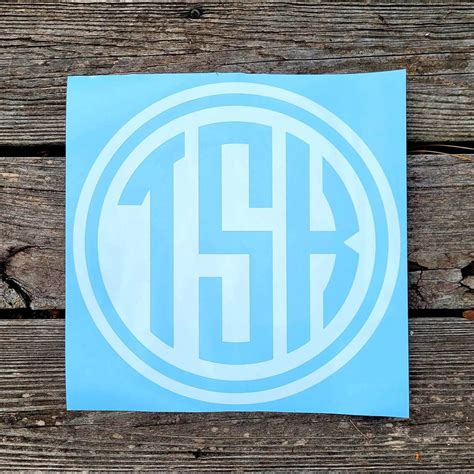 Monogram Car Window Vinyl Sticker Decal Monogram Decals - Etsy