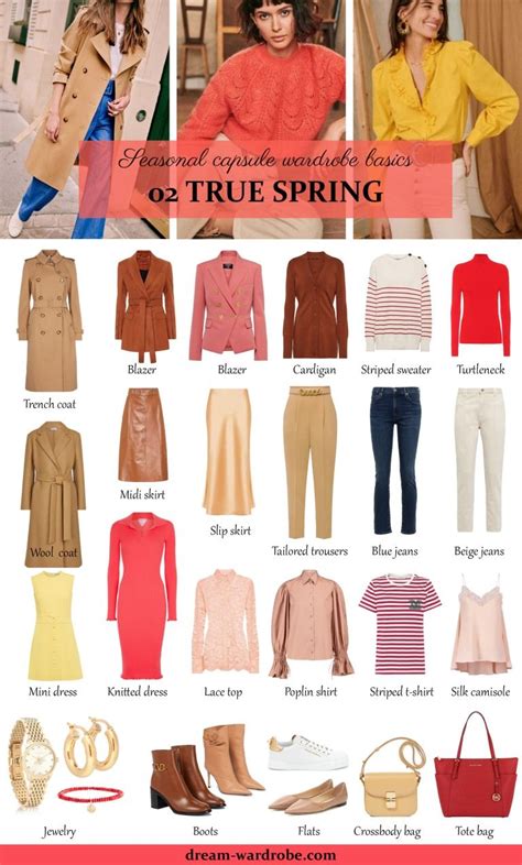 Warm (True) Spring Color Palette and Wardrobe Guide – Dream Wardrobe | Warm spring outfits, True ...