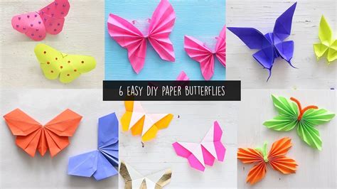 6 Easy DIY Paper Butterfly | Paper Craft - YouTube