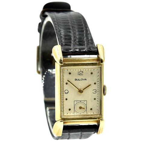 1940s Vintage Gold Bulova Tank Watch at 1stdibs