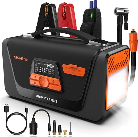 Amazon.com: Car Jump Starter with Air Compressor, 4000A Peak 150PSI ...