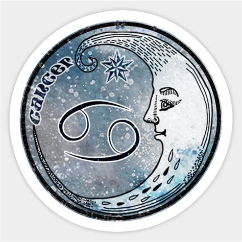 Cancer Moon Sign Astrology Zodiac Symbol Stars and Crescent Moon ...