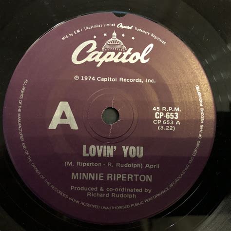 Minnie Riperton – Lovin' You (1981, Vinyl) - Discogs