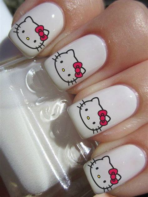 Cute Hello Kitty Nail Art Designs - Hative