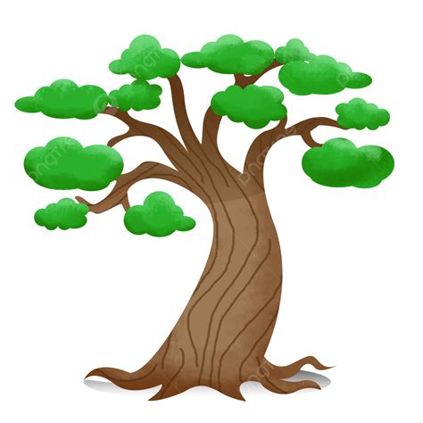 Tree Cartoon Illustration, Tree Clipart, Cartoon Clipart, Tree PNG Transparent Clipart Image and ...