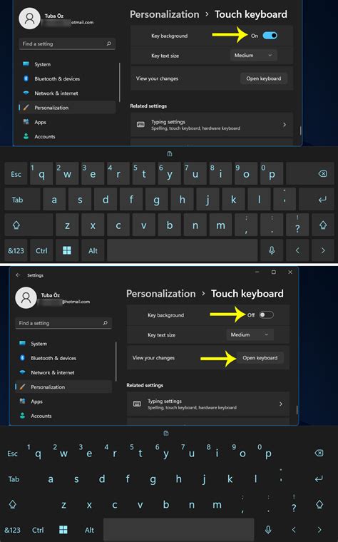 Change Touch Keyboard Themes On Windows 11?