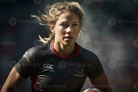 Female rugby players competing on the rugby field 29883749 Stock Photo ...