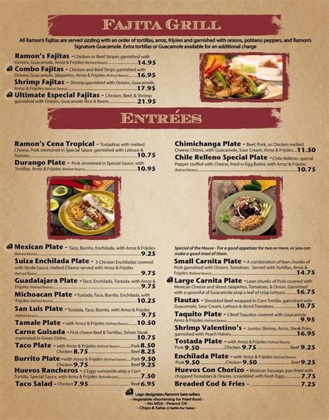 Ramon's Eldorado Restaurant Menu - Urbanspoon/Zomato