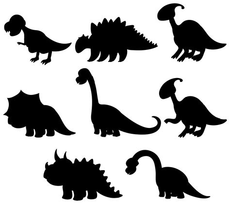 Set of silhouette dinosaur collection 606059 Vector Art at Vecteezy