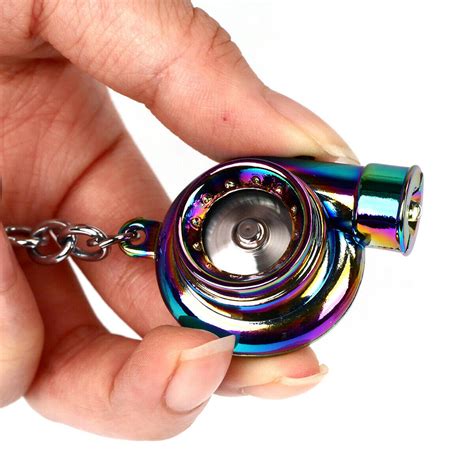 Neo Turbo Keychain Keyring Rainbow LED Light BOV Sound Turbocharger Car ...