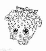 Strawberry Kiss Shopkin Coloring Page Free Printable sketch template