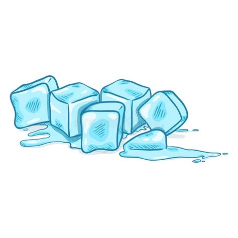 Blue Piece Of Ice, Cold Frozen Block Vector Illustration Stock Vector ...