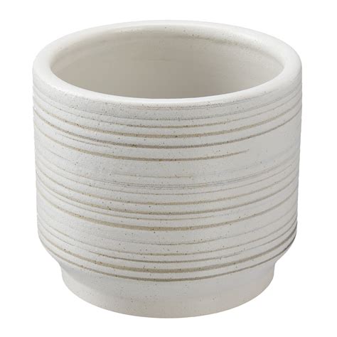 Better Homes & Gardens 8" Teramo Round Ceramic Planter, White - Walmart.com - Walmart.com