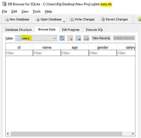 CRUD Operation in Database in Python using SQLite