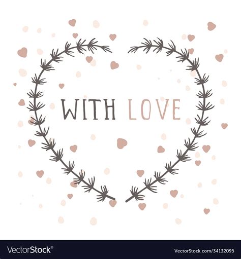 Text with love Royalty Free Vector Image - VectorStock