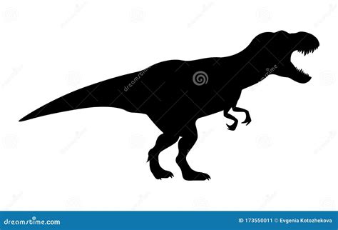 T-rex Tyrannosaurus Silhouette Cartoon Vector | CartoonDealer.com ...