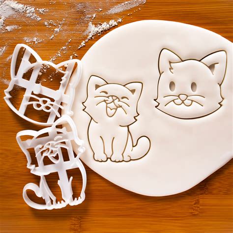 Cat and Cat's Face Cookie Cutters – Bakerlogy