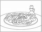 Salad Coloring Page sketch template