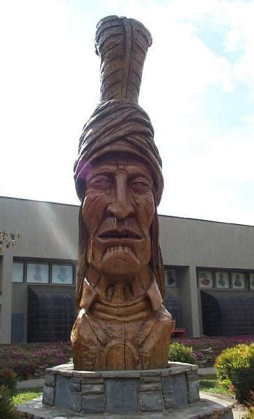 Sequoyah, Cherokee Indian Museum, Cherokee Reservation NC - Outside ...