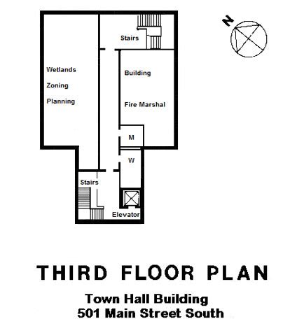 Town Hall Floor Plan - 3rd Floor - Southbury, CT