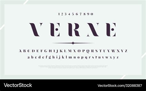 Elegant stylish font modern serif typeface Vector Image