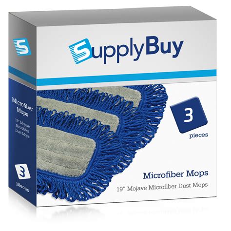 SupplyBuy 19" Mojave Microfiber Dust Mops | Washable and Reusable Mop ...