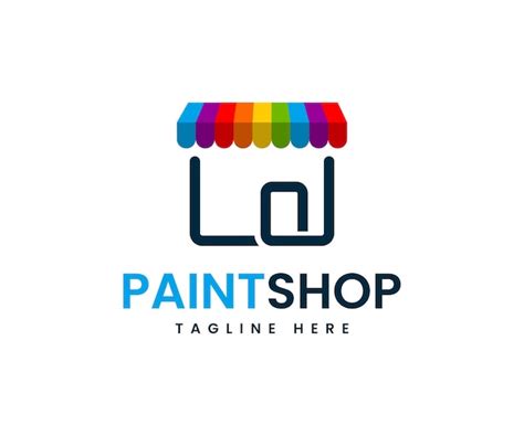 Premium Vector | Paint Shop Logo Design Template. Colorful Shop Logo Design