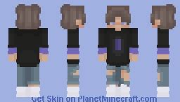 Aesthetic Purple Boy Minecraft Skin