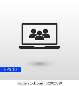 Laptop User Icon Vector Stock Vector (Royalty Free) 562923529 | Shutterstock