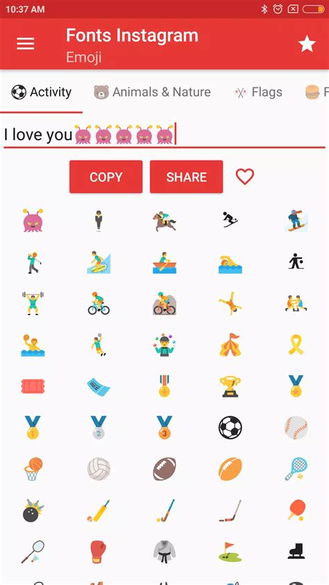 Add some fun with Font Instagram emoji icons