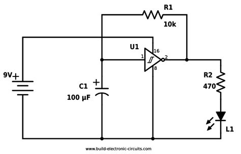 Blinking LED Circuit with Schematics and Explanation