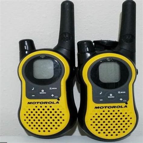 yellow motorola walkie talkie