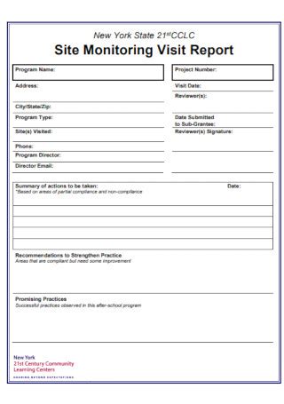 22+ SAMPLE Visit Report Templates in PDF | MS Word