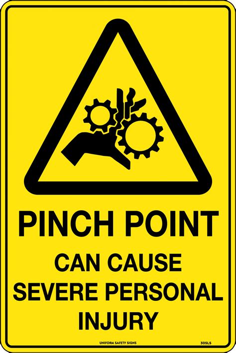 Caution Pinch Point Can Cause Severe Personal Injury | Caution Signs | USS