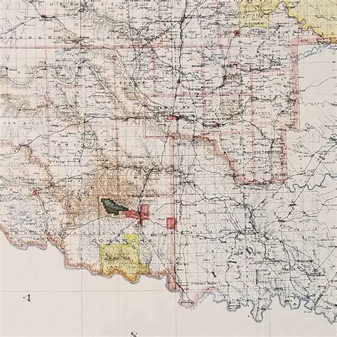 Map of Oklahoma Territory. by OKLAHOMA - INDIAN TERRITORY): (1901) Map | old imprints ABAA/ILAB