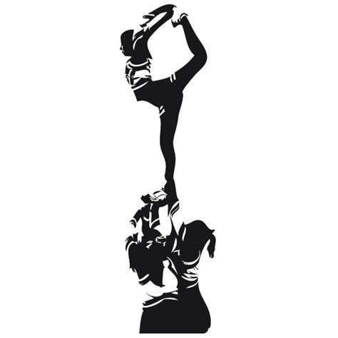 Cheerleading Stunts Silhouette at GetDrawings | Free download