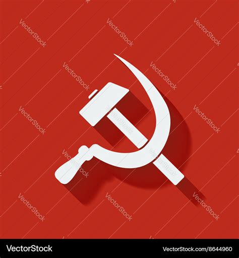 Hammer and sickle symbol Royalty Free Vector Image