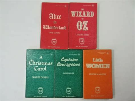5 ALICE WONDERLAND Wizard Oz Christmas Carol Captains Courageous Little Women $6.44 - PicClick