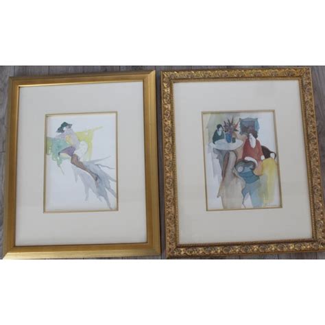 Framed Itzchak Tarkay Prints - A Pair | Chairish