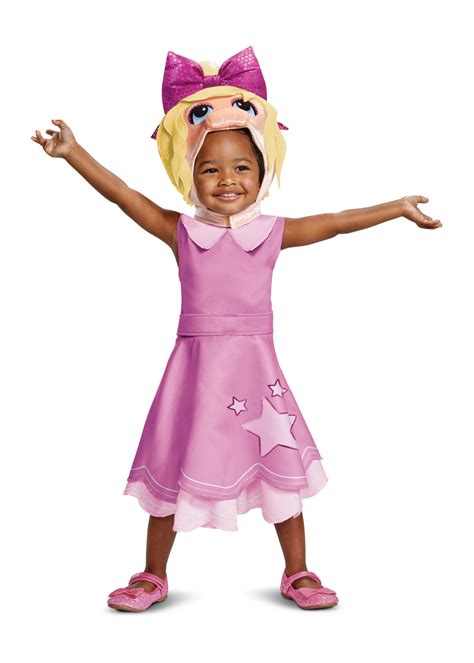 The Muppet Babies Miss Piggy Toddler Girls Costume - Cosplay Costumes