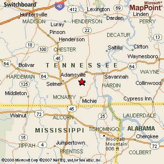 Stantonville, Tennessee Area Map & More