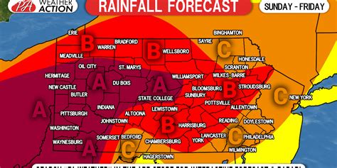 As Much As 5″ of Rain Expected In Parts of Pennsylvania Sunday – Friday – PA Weather Action